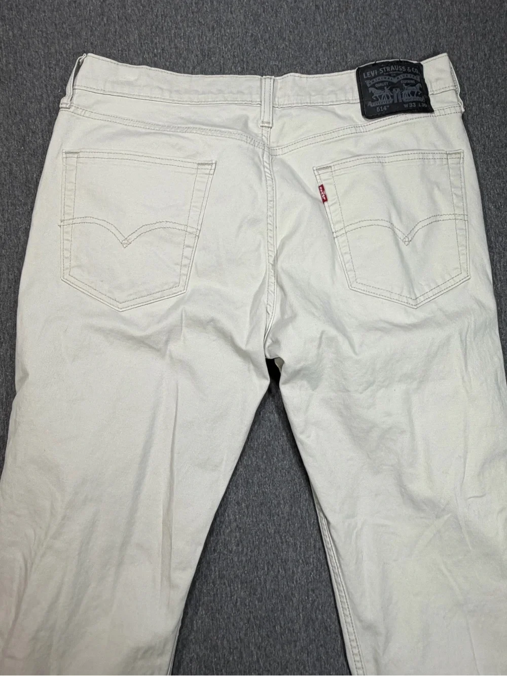 Levi's 514 Jeans Men's Straight Fit Denim Pants 33x30 Light Khaki